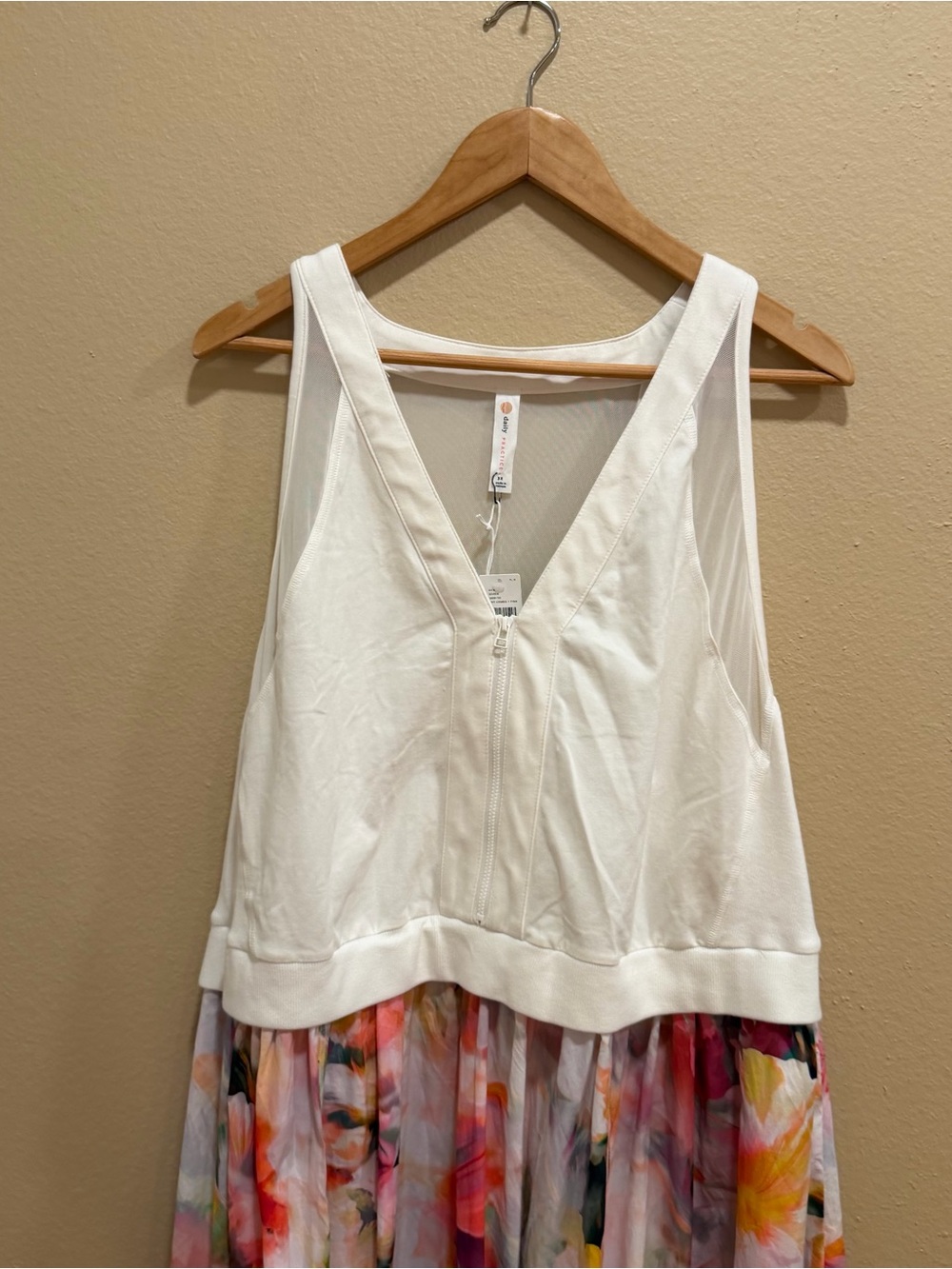Anthropologie Daily Practice White Watercolor Mini Dress 3X - Picture 10 of 12